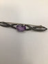 Vintage Amethyst & Marcasite Pin